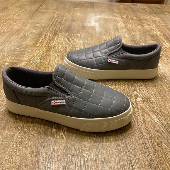 Superga Shoes - Superga Quilted Gray Sneakers Shoes 7.5 NWB